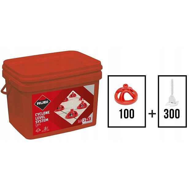 Sada Pro Vyrovnávání Dlaždic 100+300 Rubi Cyclone Level System 35964