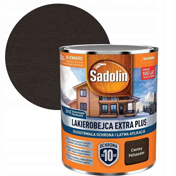 Sadolin Lakobejca Na Dřevo Extra Plus 4,5L Tmavý palisandr