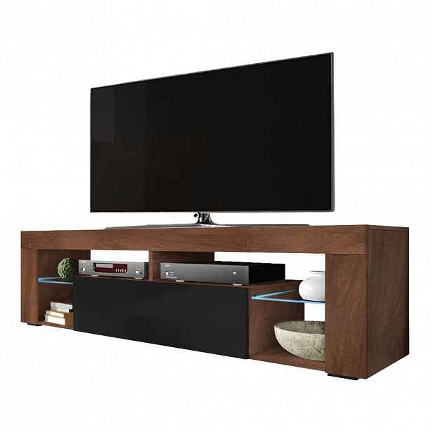 Selsey TV stolek Bianko ořech / černý 140/50/35 cm