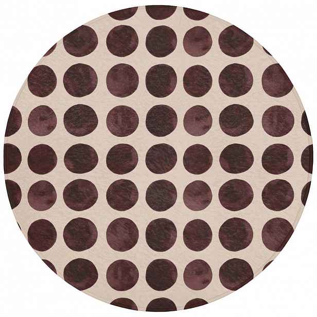 OnlyWow KOUPELNOVÁ PŘEDLOŽKA Puntíky - Vzor - Hnědý 70x70 cm