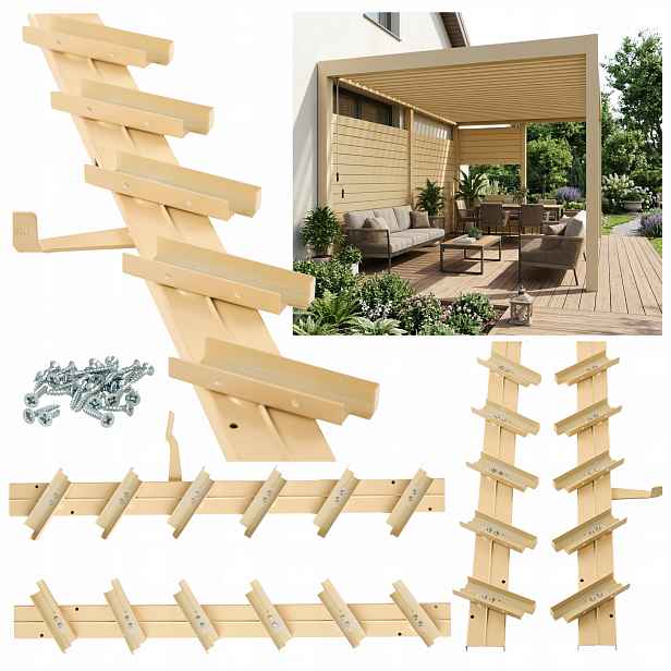 Pohyblivé Desky Mechanismus Žaluzie Na Terasu Do Altánku Shutters Béžový 54 CM