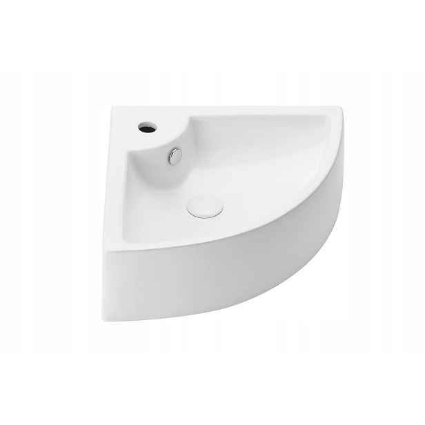 Závěsné umyvadlo Cherry XL půlkruhové uptrend bílé 65x49x17 TR4053
