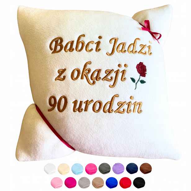 Dárek k 90. Narozeninám pro babičku, tetu, dědečka, 90 let Polštář, jméno