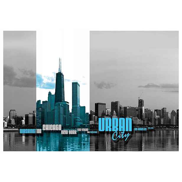 Fototapeta Mrakodrapy New York Chicago vinylová 254x184 lepidlo