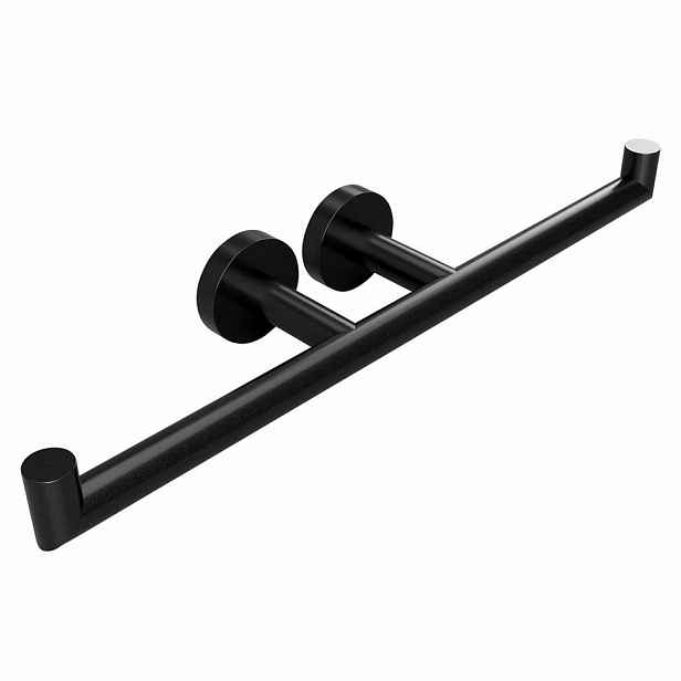 SAPHO XB703 X-Round black držák toaletního papíru dvojitý se dvěma úchyty, černá