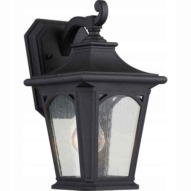 Černé venkovní nástěnné svítidlo IP44 E27 60W Bedford Quoizel Quoizel