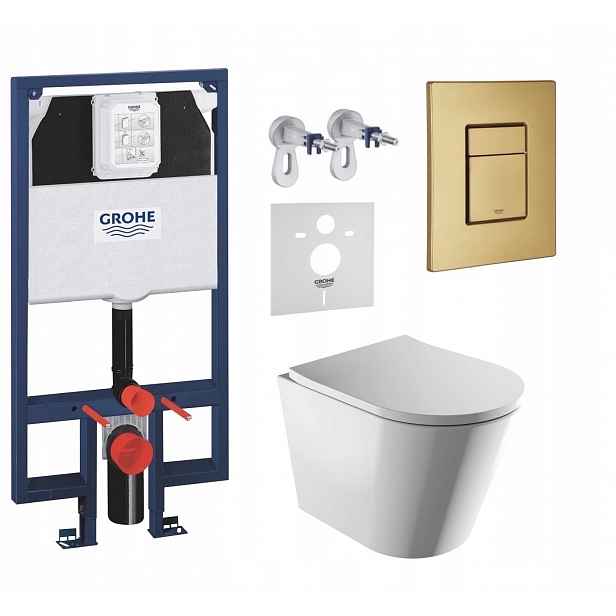 7v1 Wc Set, Stelaz Grohe Slim Wc Mísa Rim Silent Omnires Tlačítko