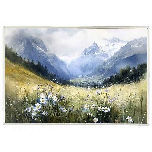 Plakát Rámeček Hliníkový Krajina Švýcarsko Jungfrau Údolí Louka 60x40
