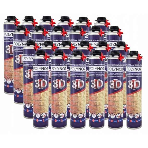Pur Sprchová Pěna Polynor 3D 850 ml zateplení podkroví 24 kusů