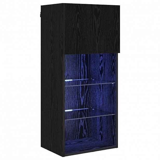 vidaXL Nástěnná TV skříň 40,5 x 30 x 90 cm Černý dub Kompozitní dřevo
