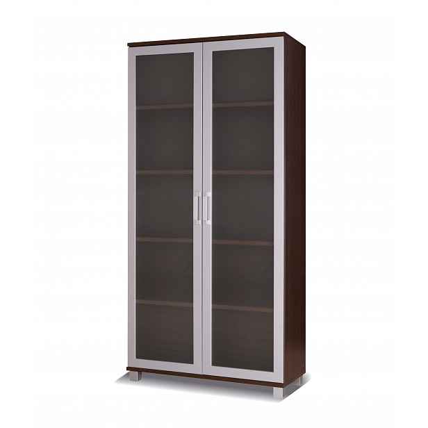 Vitrína Maximus M22 Barva korpusu: kaštan wenge, Rozměry: 100 cm