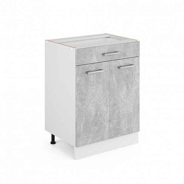 Vicco UNIVERZÁLNÍ ZÁKLADNÍ JEDNOTKA R-Line Beton 60 cm se zásuvkami, bez pracovní desky