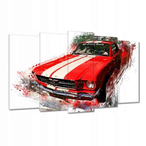 Obrazy 100x60 Červený Ford Mustang