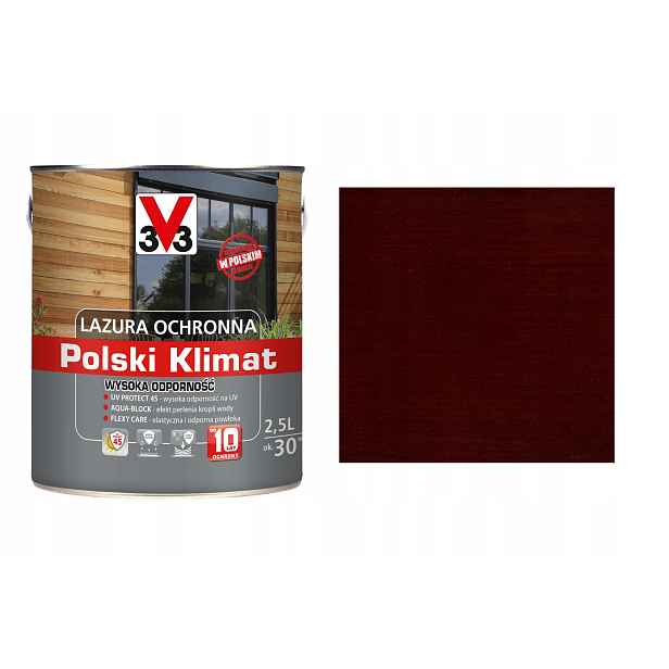 Lazura V33 Polský Klima 10 let Mahagon 2,5L