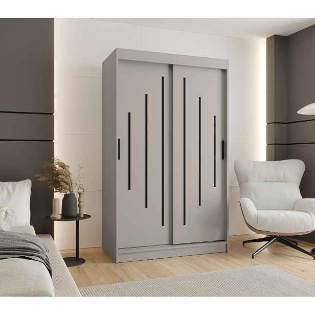 Šatní skříň Abi Rubino Y Rozměry: 120 cm, Barva korpusu + barva dveří: Kašmír