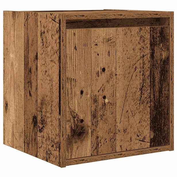 vidaXL Nástěnný noční stolek old wood 38x34x40 cm