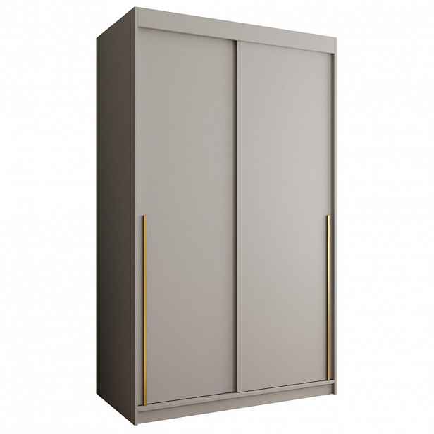 Home Collective ŠATNÍ SKŘÍŇ S POSUVNÝMI DVEŘMI 120 cm šířka, kašmírová se zlatým úchytem