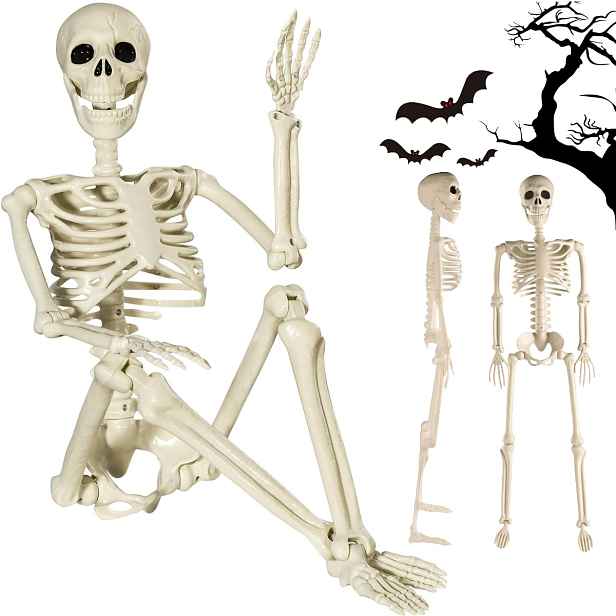 Lebka 94 cm s pohyblivými klouby, kostra pro Halloween