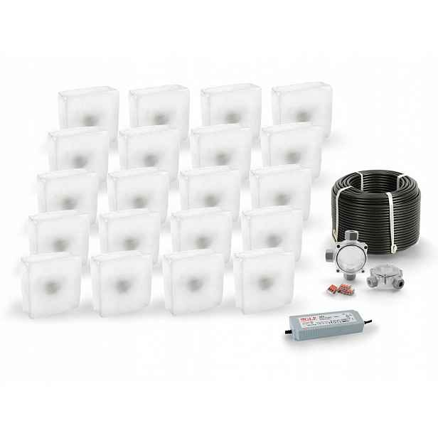 20 x Led nájezdové svítidlo 12V IP68 Bc 15x15 cm