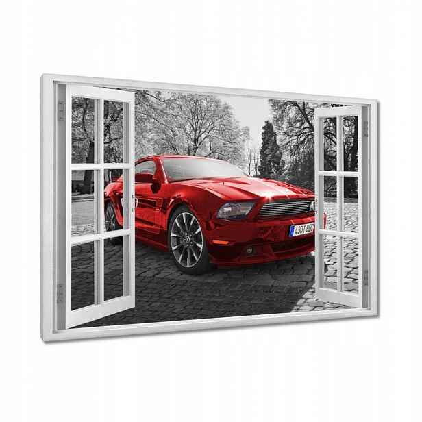 Obrazy 90x60 Červený Ford Mustang Usa
