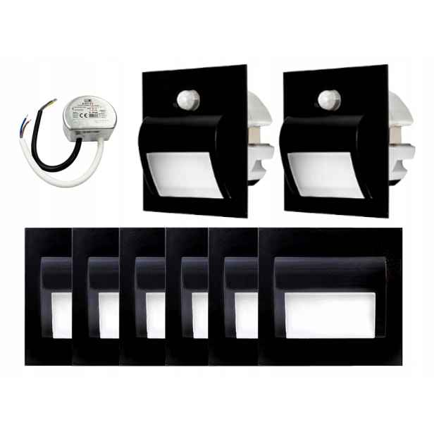 Sada schodišťových světel Halogen Led 8x senzory