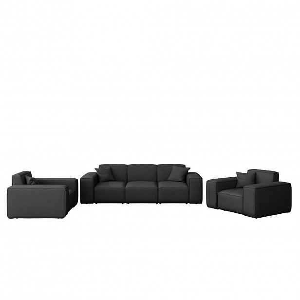 Kaiser Möbel ZAHRADNÍ SEDACÍ SOUPRAVA 3+1+1 MALIBU tkanina Odyssey Černá