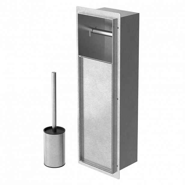 LuxeBath ZÁVĚSOVÝ SKŘÍŇOVÝ MODUL WC z nerezové oceli, stříbrný, 60 x 20 x 14 cm