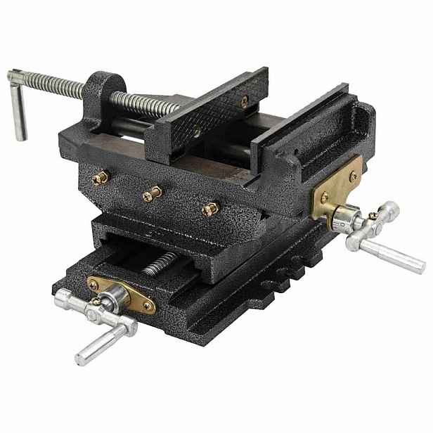 vidaXL Ručně ovládaný strojní svěrák pod vrtačku křížový 150 mm