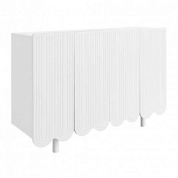 Urban Meuble SIDEBOARD s kovovými nožičkami a drážkovaným designem
