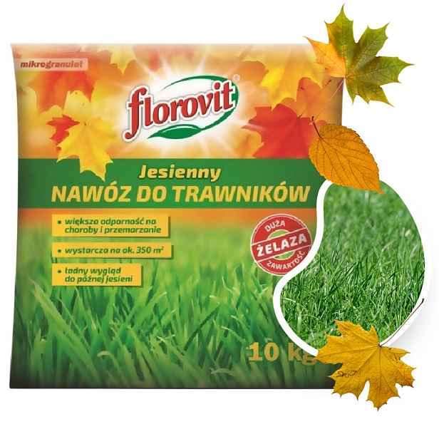 Florovit Podzimní Hnojivo Pro Trávníky zvyšuje Odolnost Vůči Chorobám 10 kg