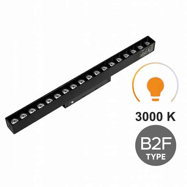 Lineární reflektor Grille 18W 3000K Teplý Typ B2F pro Smart Track 48VDC