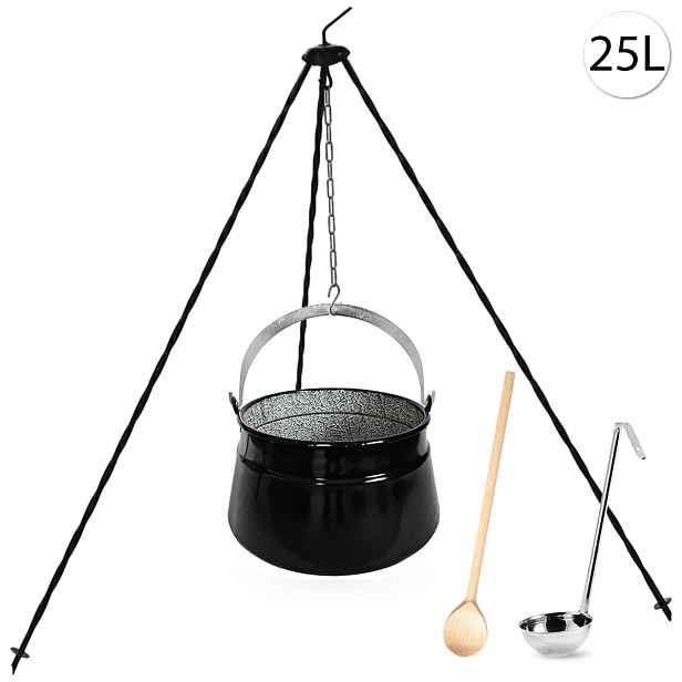 Perfect Home Kotlík s trojnožkou, vařečkou, naběračkou, 25L, 4ks, Set-102