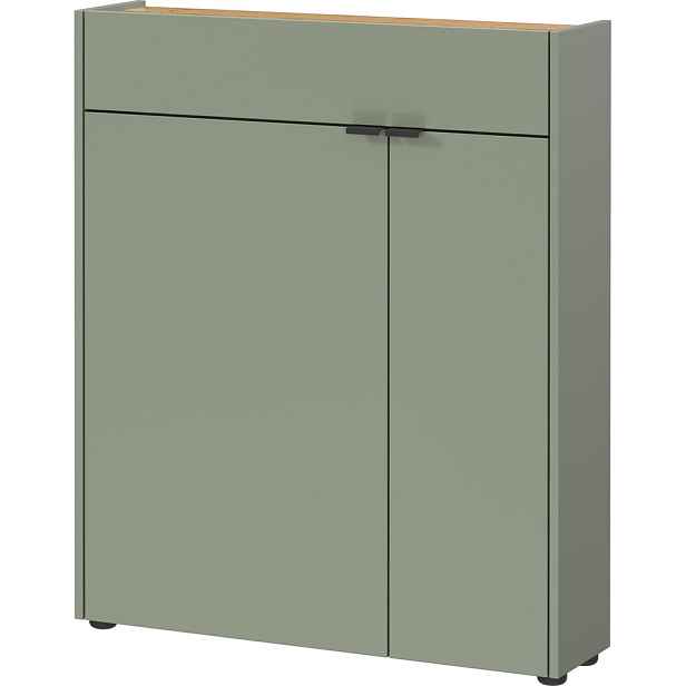 Šalvějově zelená skříňka 82x102x22 cm Ameca – Germania
