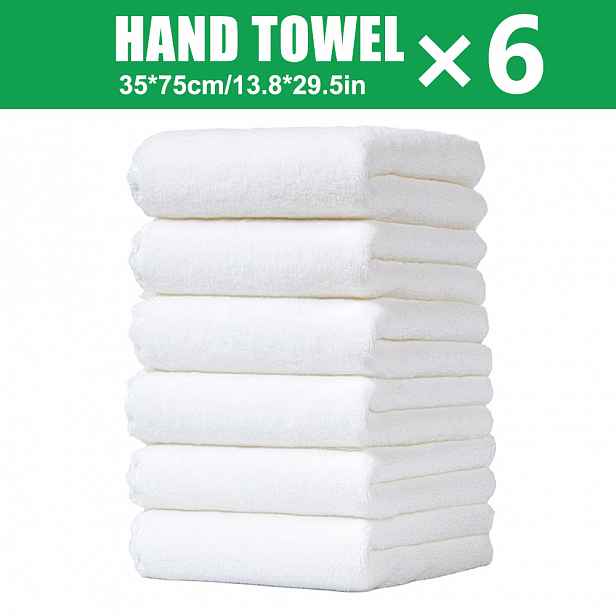 TEMU 6 ks jednobarevných ručníků 35×75 cm/13,8×29,5 palců, mikrovlákno, šetrné k pokožce, vysoce savé, různé barvy, dobrá absorpce vody, vhodné pro