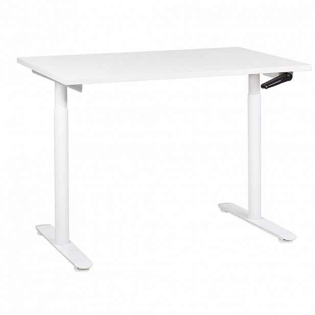 Beliani PSACÍ STŮL bílý 120/72 cm manuální výškově nastavitelný Destin IV