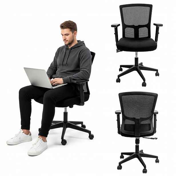 Kancelářská židle Furvero Otočná, ergonomická, pohodlná pro kancelář do domu Aero