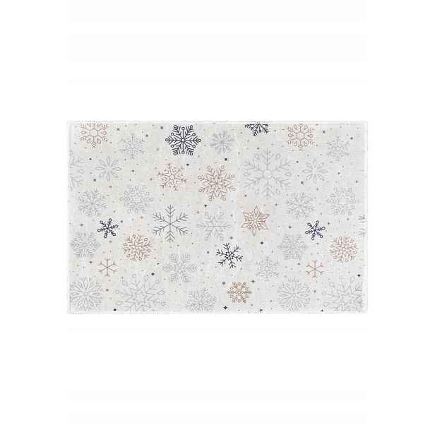 Koberec do kuchyně bílo-ecru 50x120 cm vánoční glamour moderní stylový