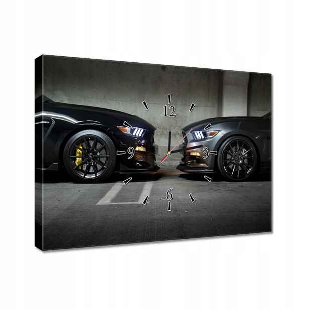 Nástěnné hodiny 60x40 Face to face Mustang