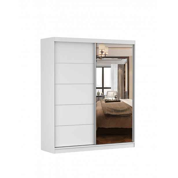 Posuvná šatní skříň se zrcadlem Bella 03 183 cm
