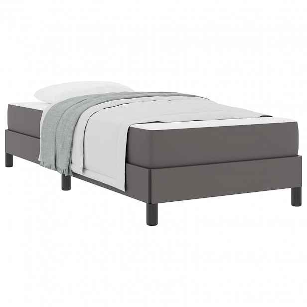 vidaXL Rám postele s matrací Šedá 90 x 190 cm textil