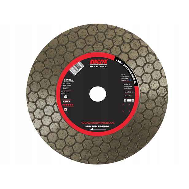 Diamantový kotouč Kinczyk Hexa Gres 19-1310 125 x 22,2 mm
