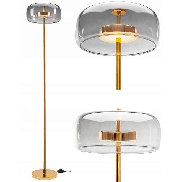 Stojací Led Stojací Lampa Zlatá