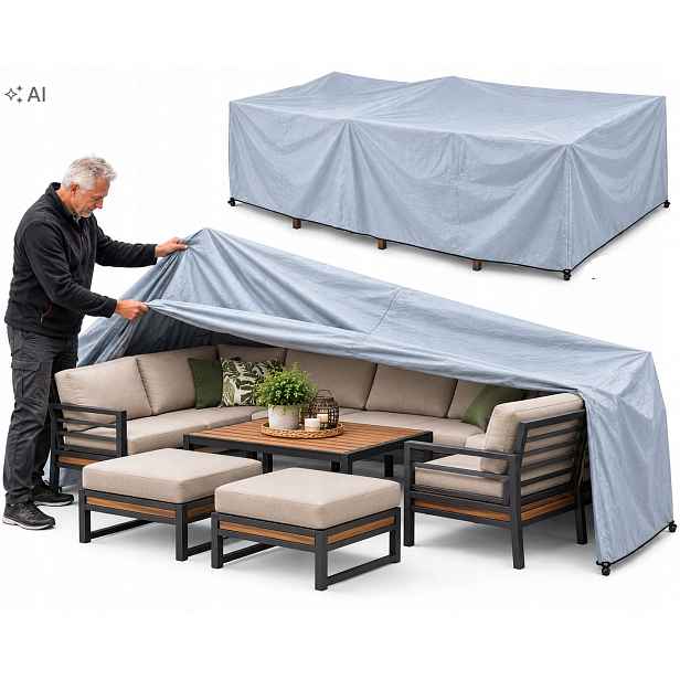 Obal Na Zahradní Nábytek voděodolný Stůl Židle Plachta 150x250x75