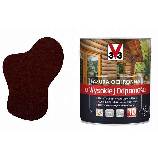 Ochranná lazura s vysokou odolností V33 Egotické dřevo 2,5L