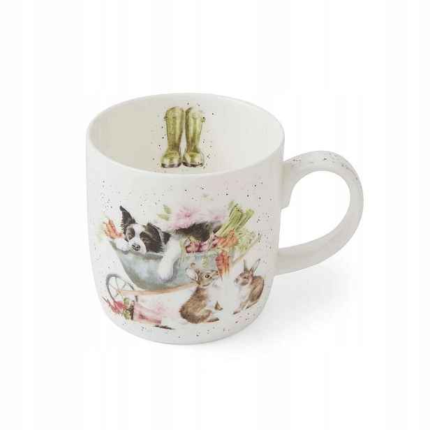 Porcelánový Hrnek Royal Worcester Psi a Králíci Kočka a Myši od Hannah Dale