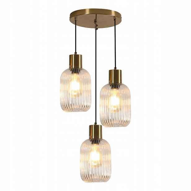 Stropní závěsné svítidlo lustr E27 skleněné měděné loft moderní