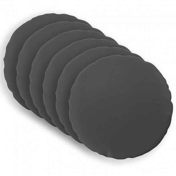 vidaXL Povlak na polštář 6 pcs HEERLEN Antracitová Ø 40 cm Polyester