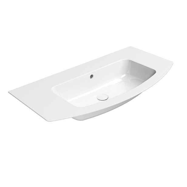 GSI PURA keramické umyvadlo Slim oblé 102x52cm, bez otvoru, bílá ExtraGlaze