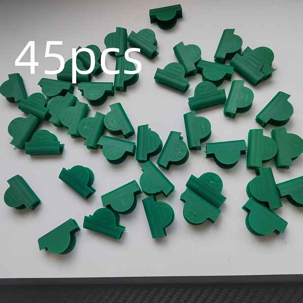 TEMU 45 ks svorky pro skleník, vhodné pro tyče 6 mm, 7 mm, pro stínící sítě, upevnění zemního krytu, upevnění větrné clony, sezóna promocí, svatební