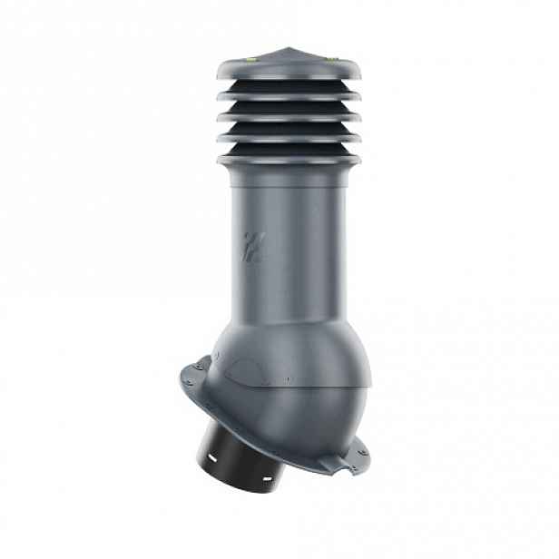 Větrací komín HiVent pro plechovou střešní krytinu, profil M, průměr 125 mm, antracit